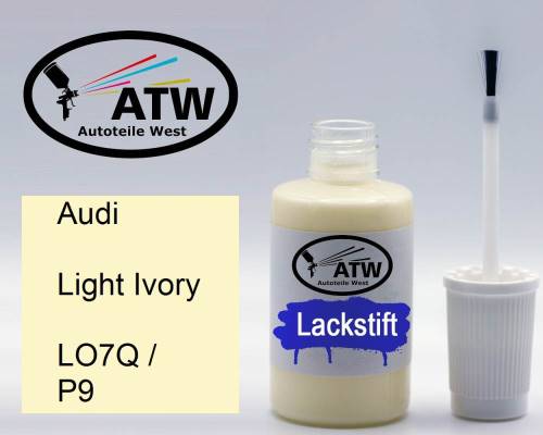 Audi, Light Ivory, LO7Q / P9: 20ml Lackstift, von ATW Autoteile West.